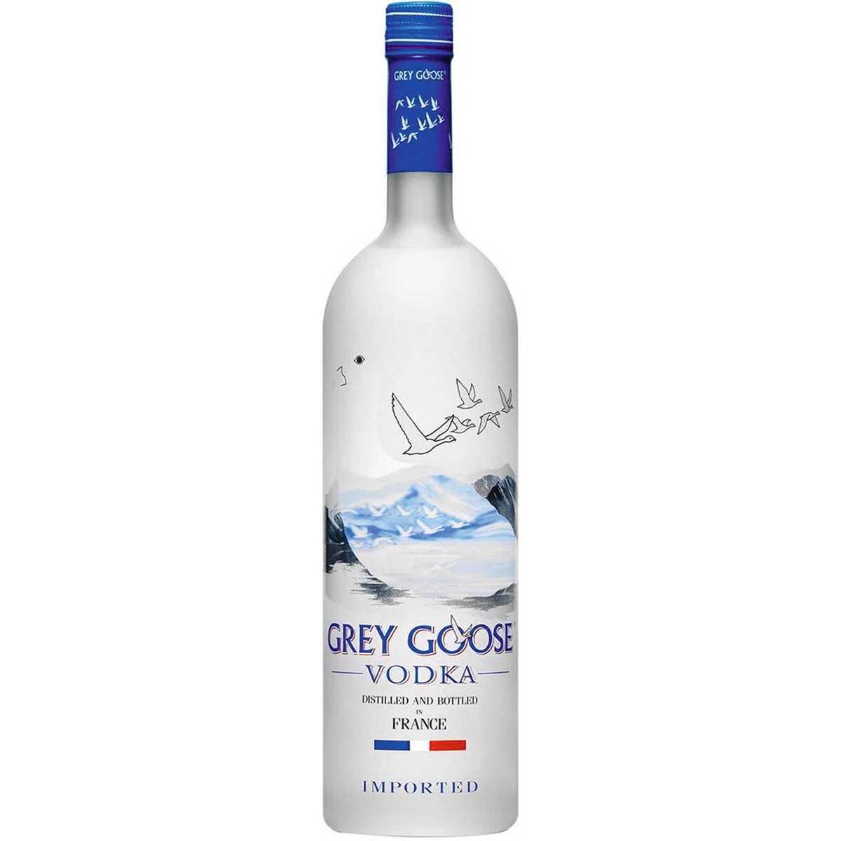 Bottle of Grey Goose Vodka, a wheat vodka from France
