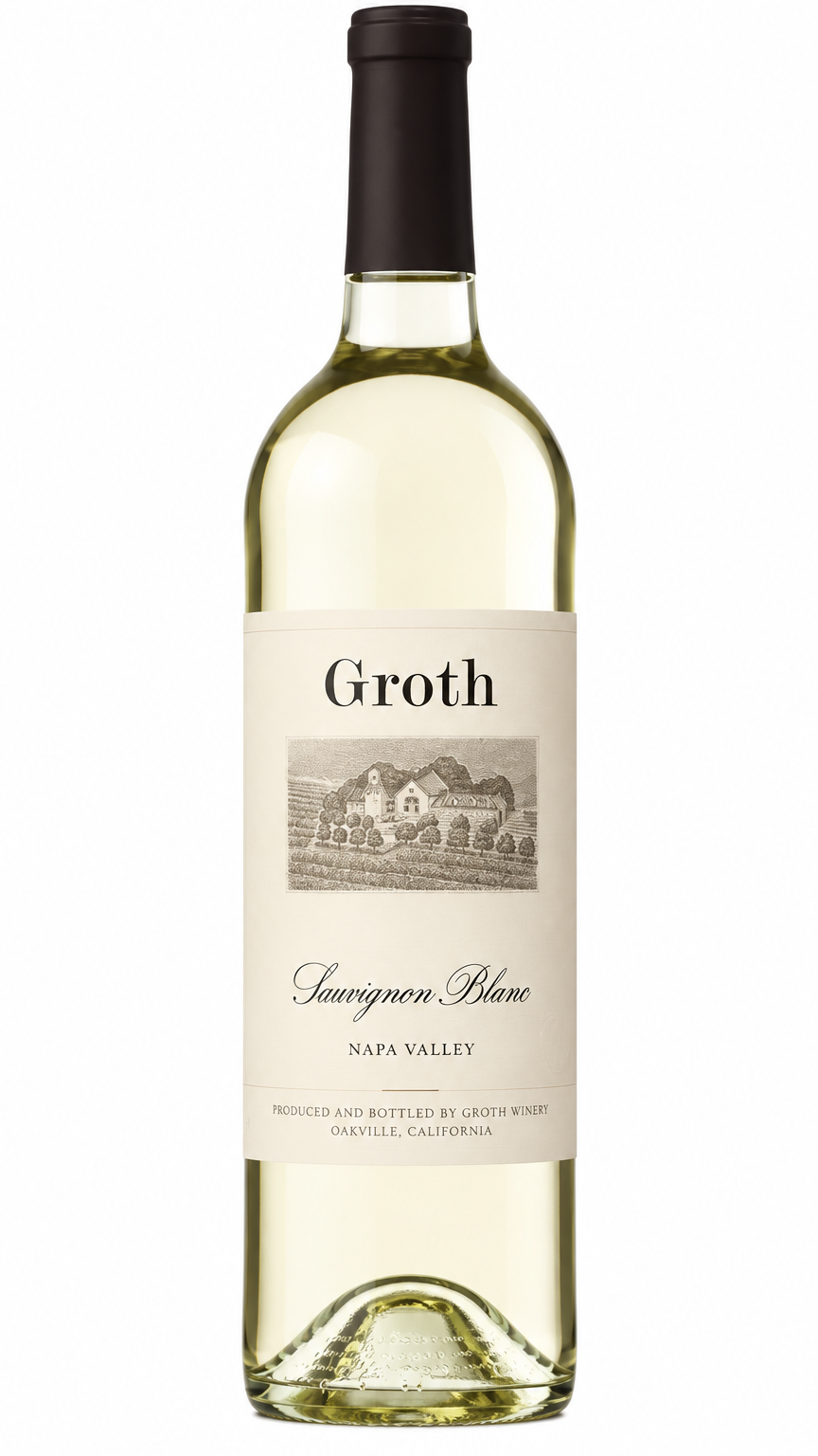 Bottle of Groth Napa Valley Sauvignon Blanc 2023, a white wine from Napa Valley, California, 750ml