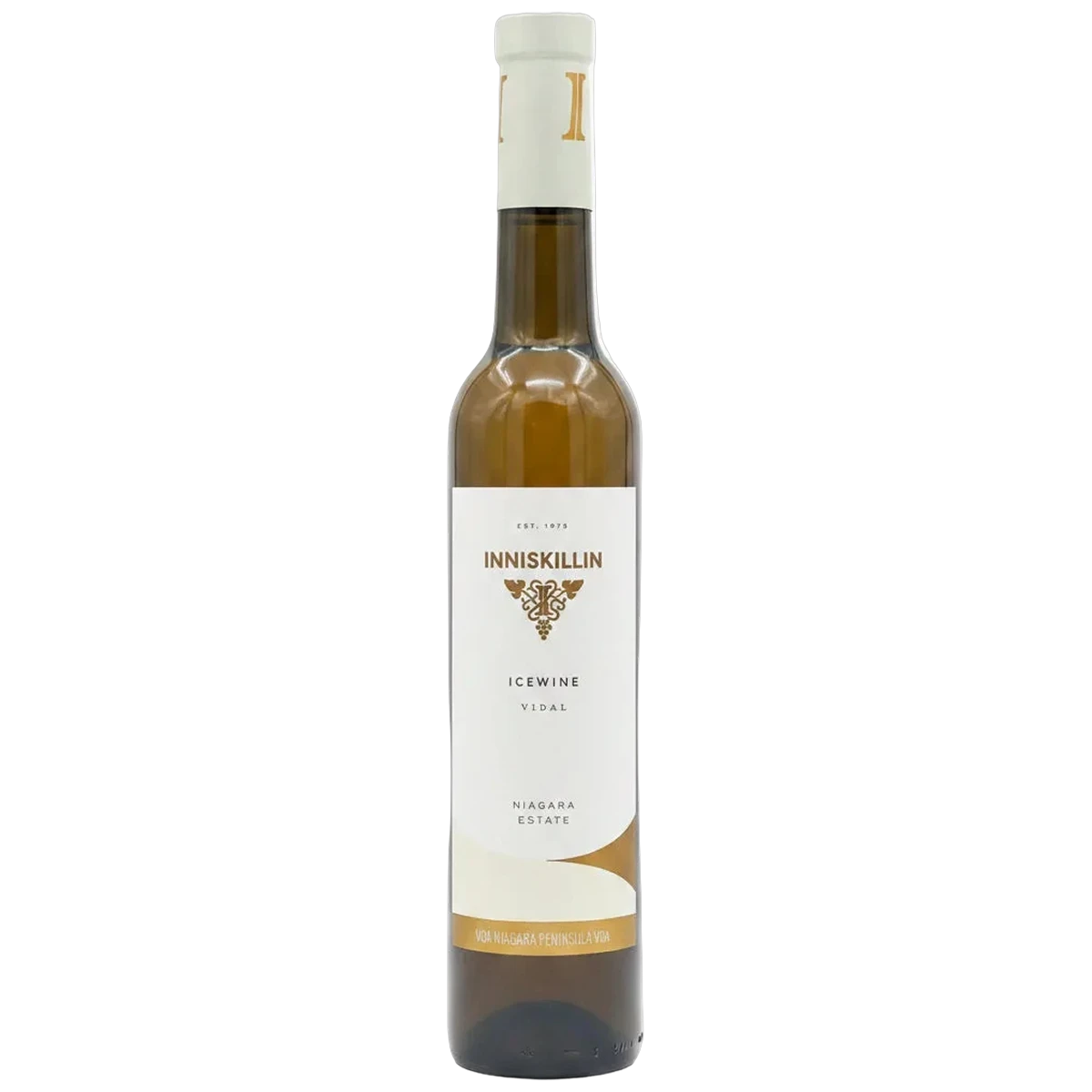 Bottle of Inniskillin Vidal Icewine 2023, a dessert wine from Niagara Peninsula, Ontario, Canada, 375ml