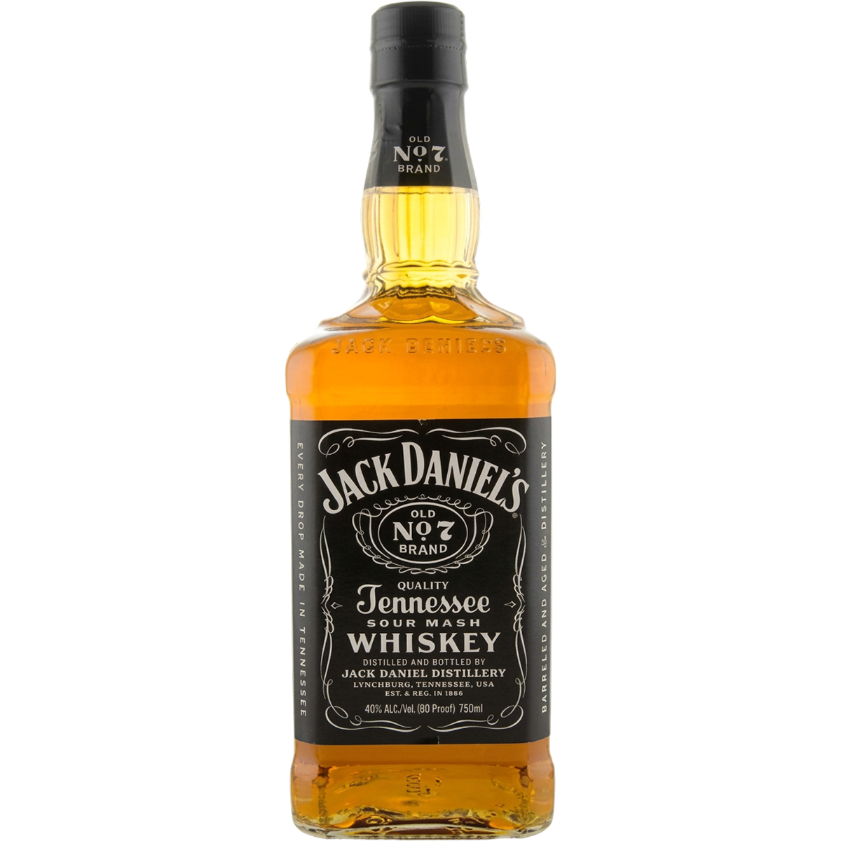 Bottle of Jack Daniel's Old No. 7 Tennessee Whiskey