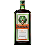 Bottle of Jagermeister Liqueur, an herbal liqueur from Germany