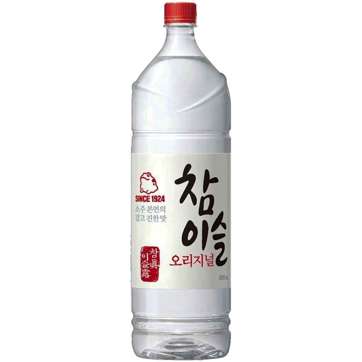 Bottle of Jinro Chamisul Original Soju, a soju from South Korea