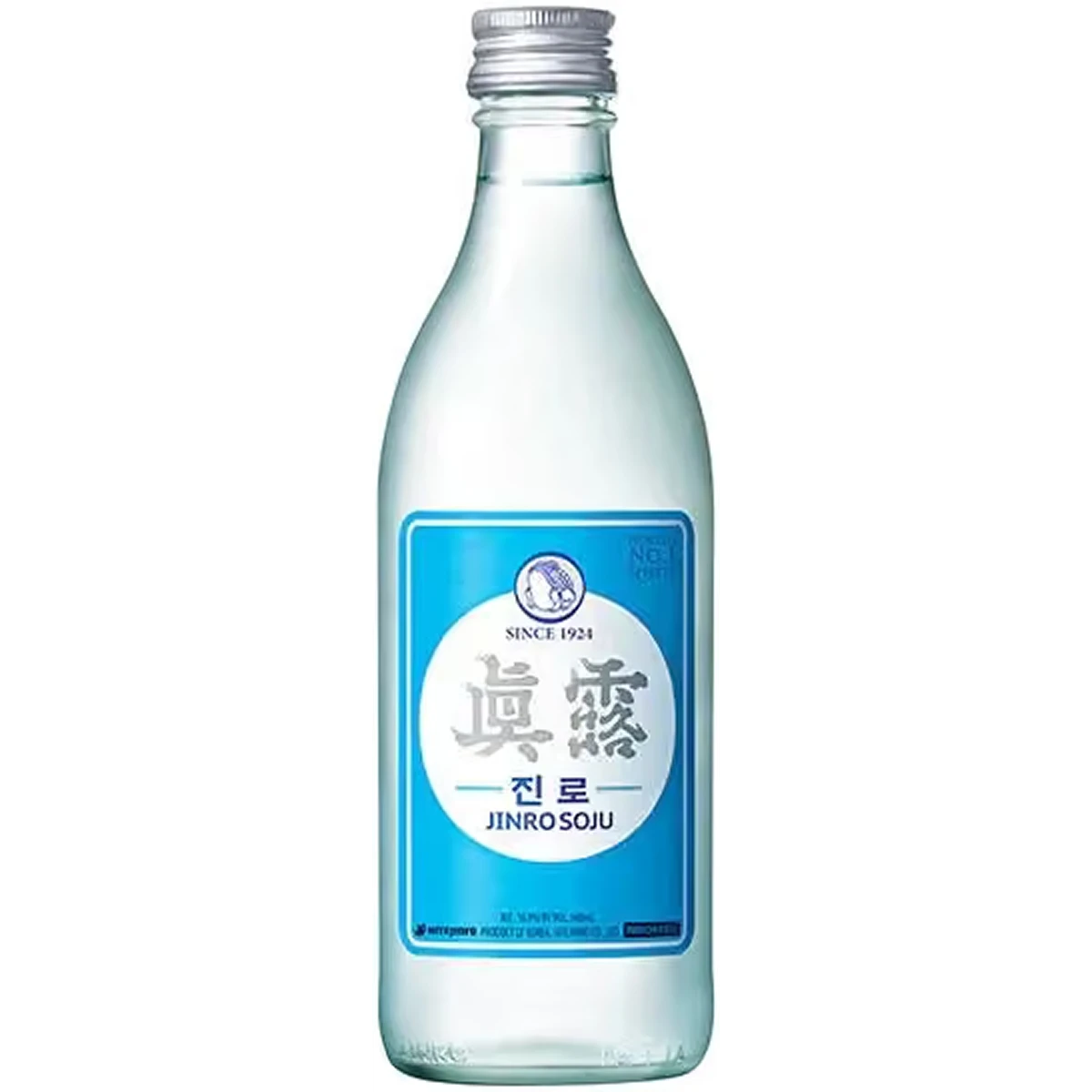 Bottle of Jinro Is Back Soju, a soju from South Korea, 375ml