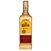 Bottle of Jose Cuervo Gold Tequila, a gold tequila from Jalisco, Mexico