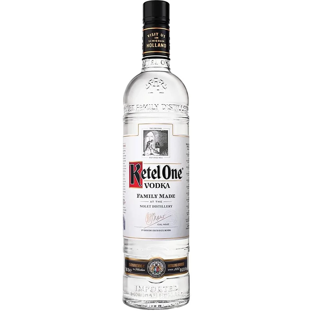 Bottle of Ketel One Vodka, a wheat vodka from the Netherlands