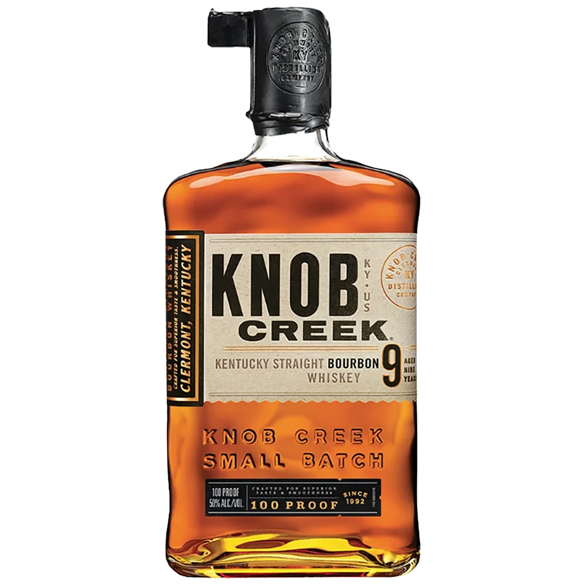 Bottle of Knob Creek, a Kentucky straight bourbon whiskey from the United States
