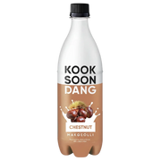 Bottle of Kooksoondang Chestnut Makgeolli, a Korean rice wine from Hoengseong, Gangwon, South Korea, 750ml