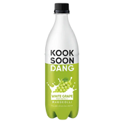 Bottle of Kooksoondang White Grape Makgeolli, a Korean rice wine from Hoengseong, Gangwon, South Korea, 750ml