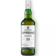 Bottle of Laphroaig 10 Year, an Islay single malt Scotch whisky from Scotland