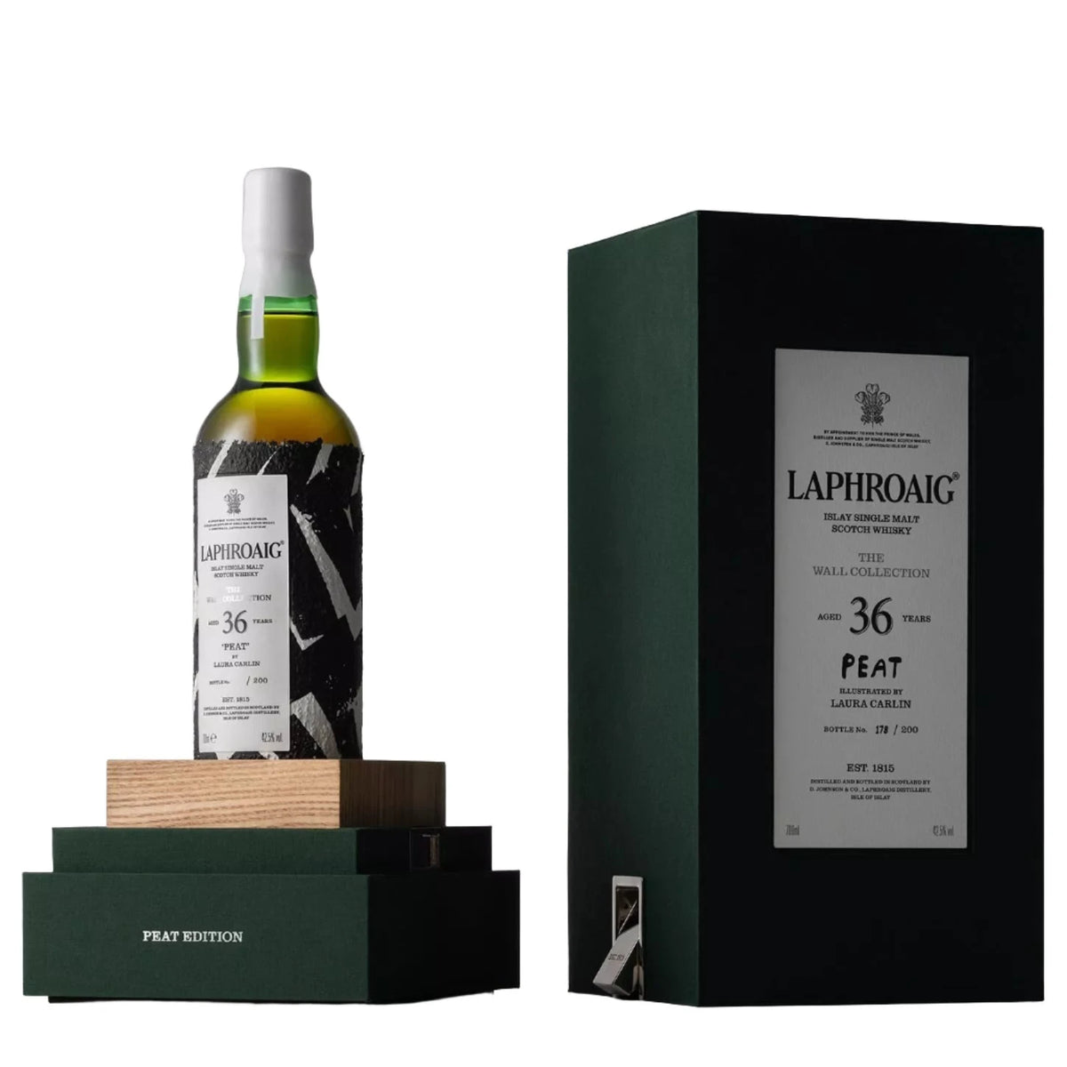 Bottle of Laphroaig The Wall Collection Peat 36 Year, an Islay single malt Scotch whisky