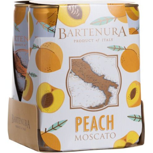 Bartenura Peach Moscato Cans 4 Pack 250ml