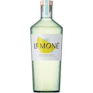 Bottle of Le Moné Meyer Lemon Aperitif, a wine aperitif from the United States, 750ml
