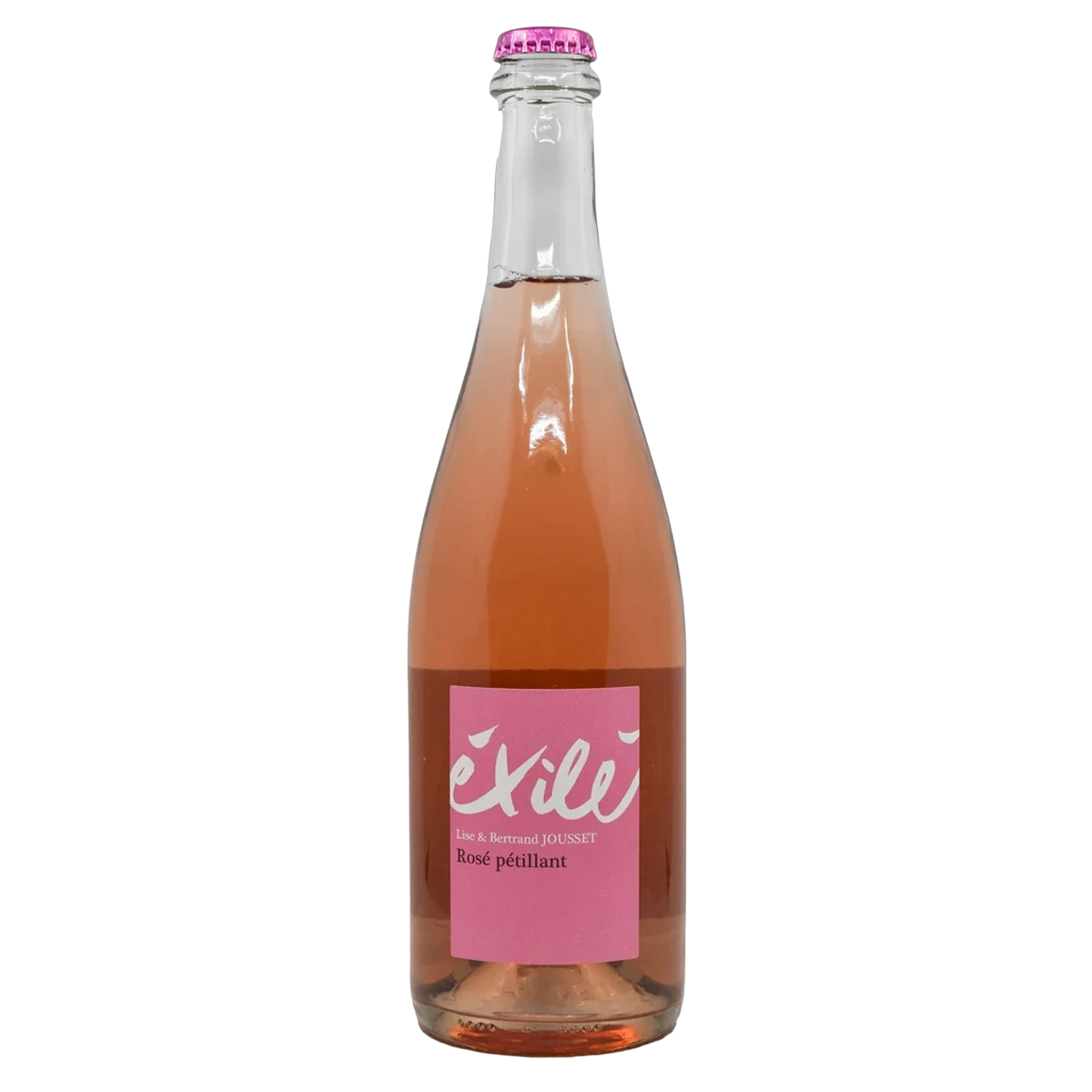 Bottle of Lise & Bertrand Jousset Exilé Rosé Pétillant, a sparkling wine from Loire Valley, France, 750ml