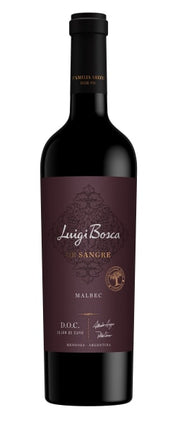 Bottle of Luigi Bosca De Sangre Lujan de Cuyo Malbec 2023, a red wine from Mendoza, Argentina, 750ml