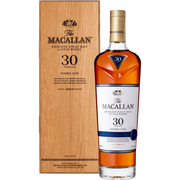 Bottle of The Macallan 30 Year Double Cask, a Speyside single malt Scotch whisky