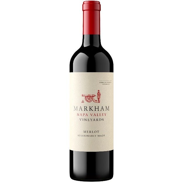 Bottle of Markham Vineyards Napa Valley Merlot 2022, a red wine from Napa Valley, California, 750ml