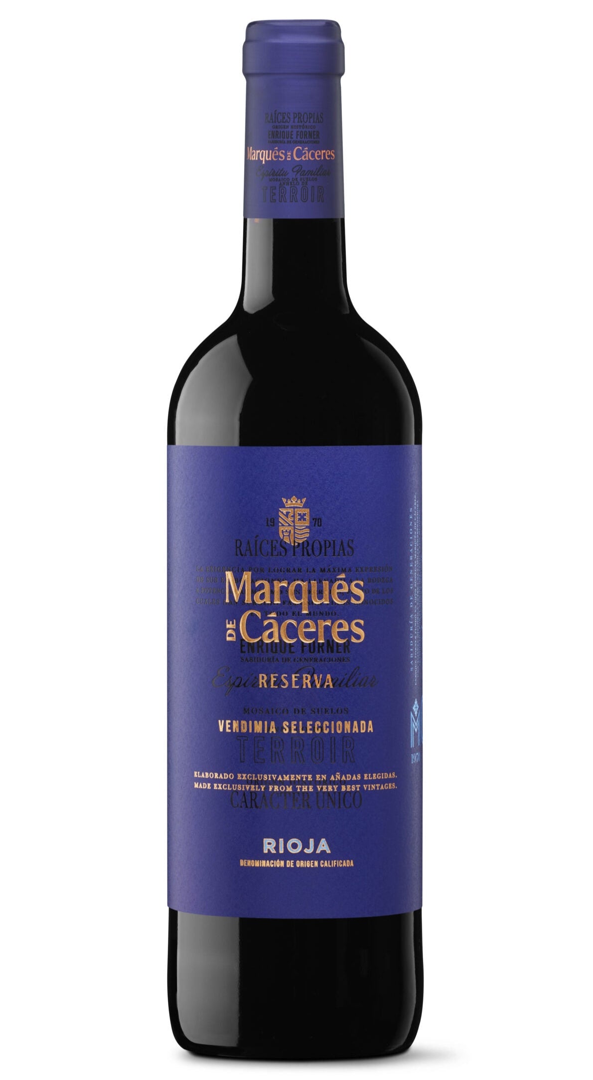 Bottle of Marqués de Cáceres Rioja Reserva 2020, a red wine from Rioja, Spain, 750ml