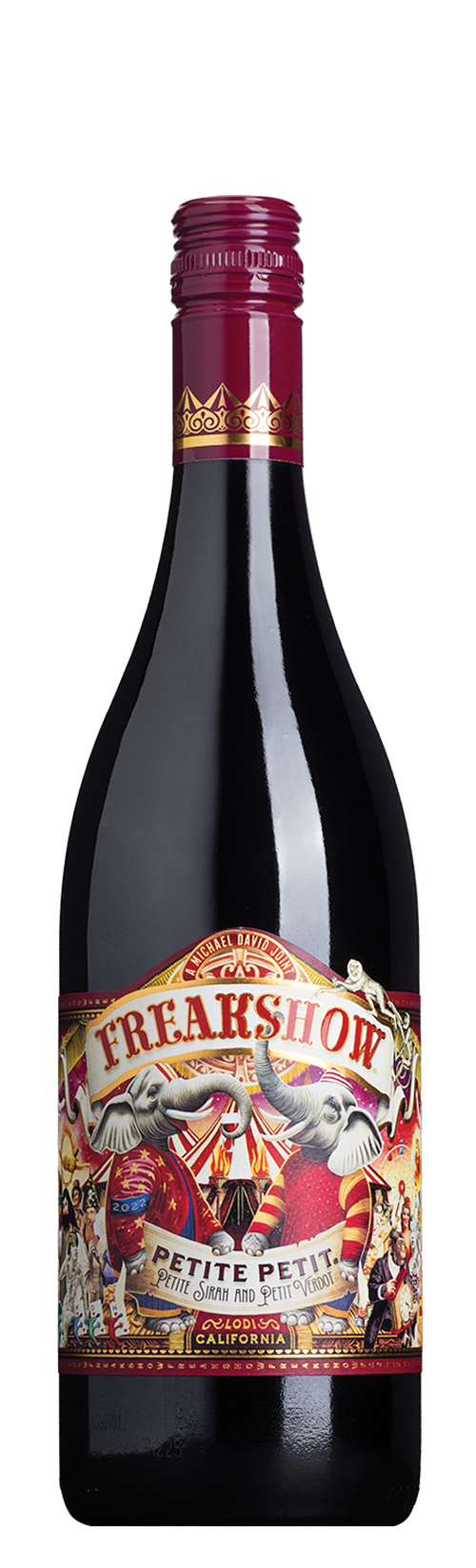 Bottle of Michael David Freakshow Petite Petit, a red wine from Lodi, California, 750ml