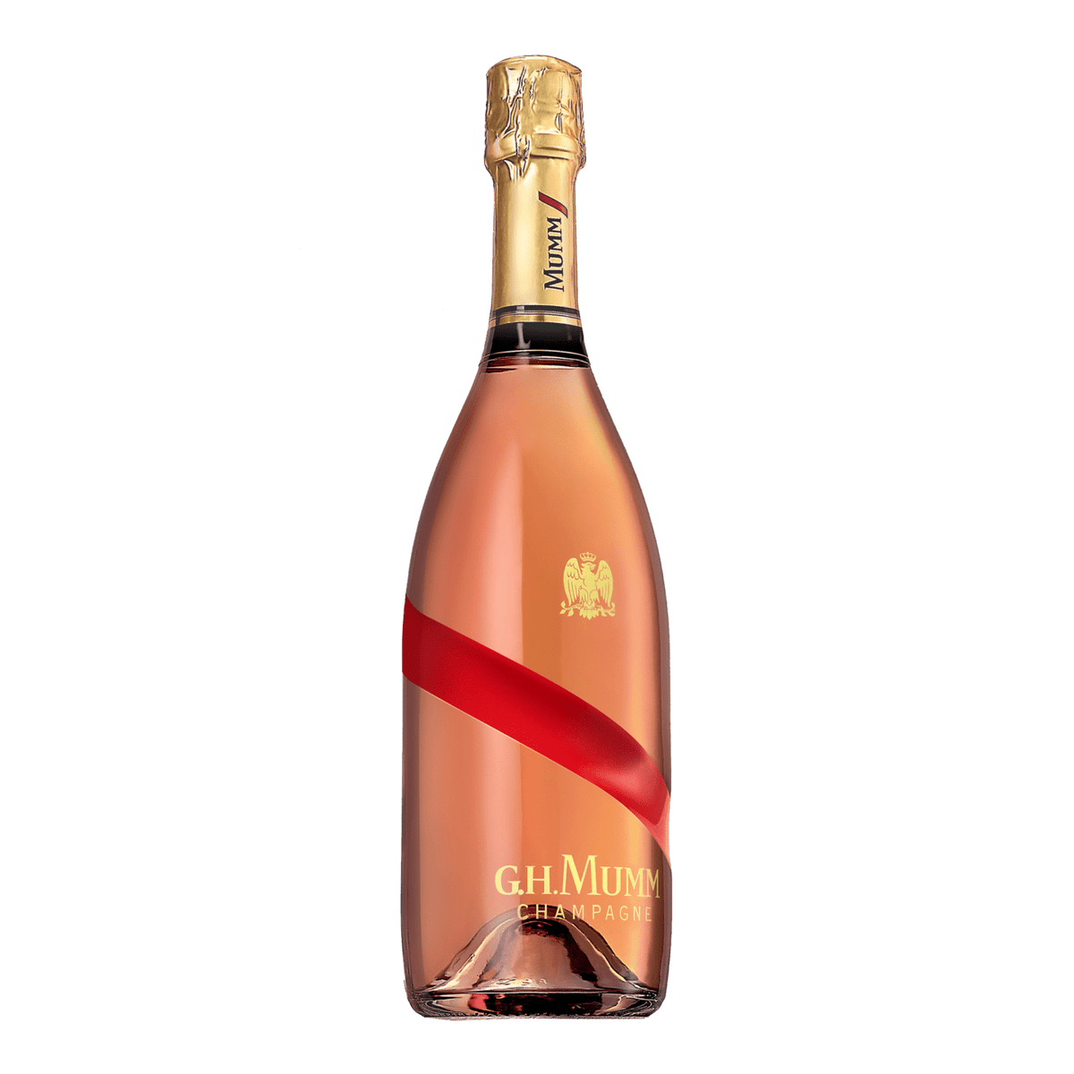 Bottle of Mumm Grand Cordon Brut Rosé Champagne, a rosé sparkling wine from Champagne, France, 750ml