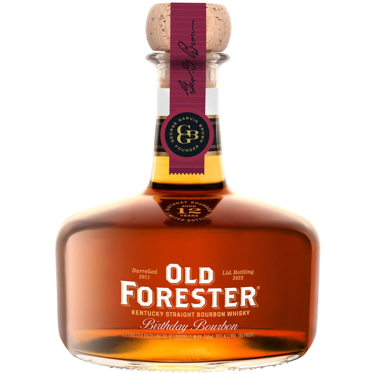 Bottle of Old Forester Birthday Bourbon 2023, a Kentucky straight bourbon from the United States
