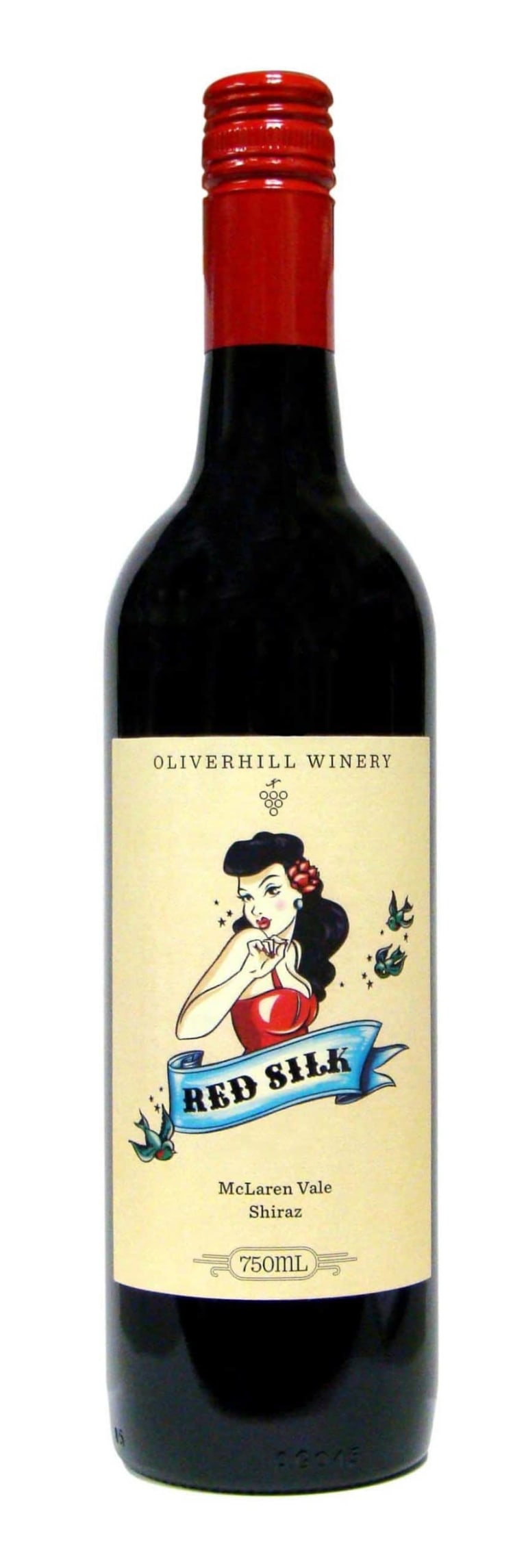 Bottle of Oliverhill Red Silk Shiraz 2020, a red wine from McLaren Vale, South Australia, Australia, 750ml