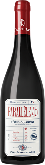 Bottle of Paul Jaboulet Aîné Parallèle 45 Côtes du Rhône Rouge 2023, a red wine from Rhône Valley, France, 750ml