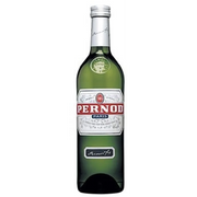 Bottle of Pernod Anise, an anise liqueur from France, 750ml