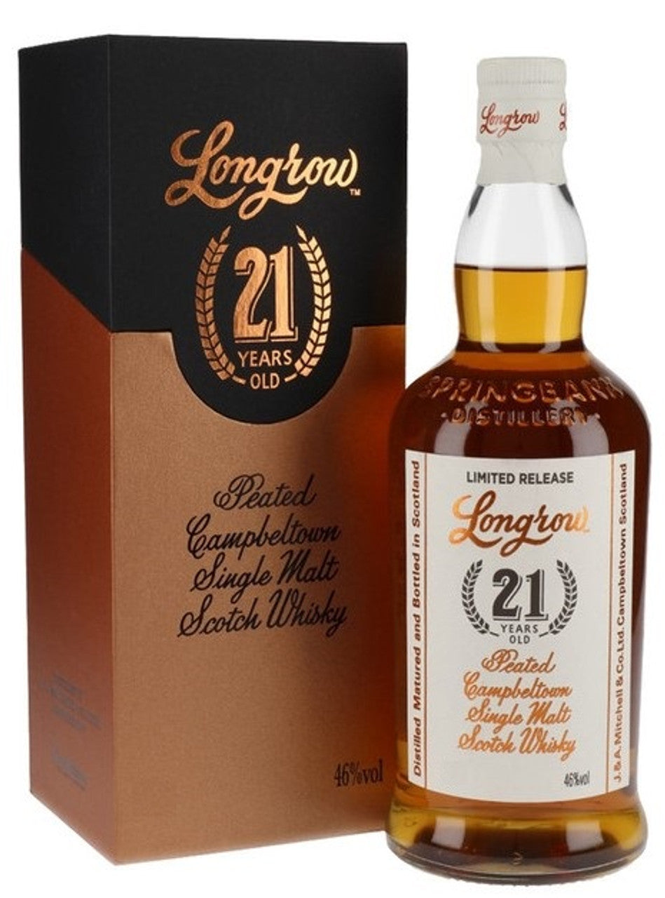 Longrow 21 Year Old Peated Campbeltown Single Malt Scotch Whisky 