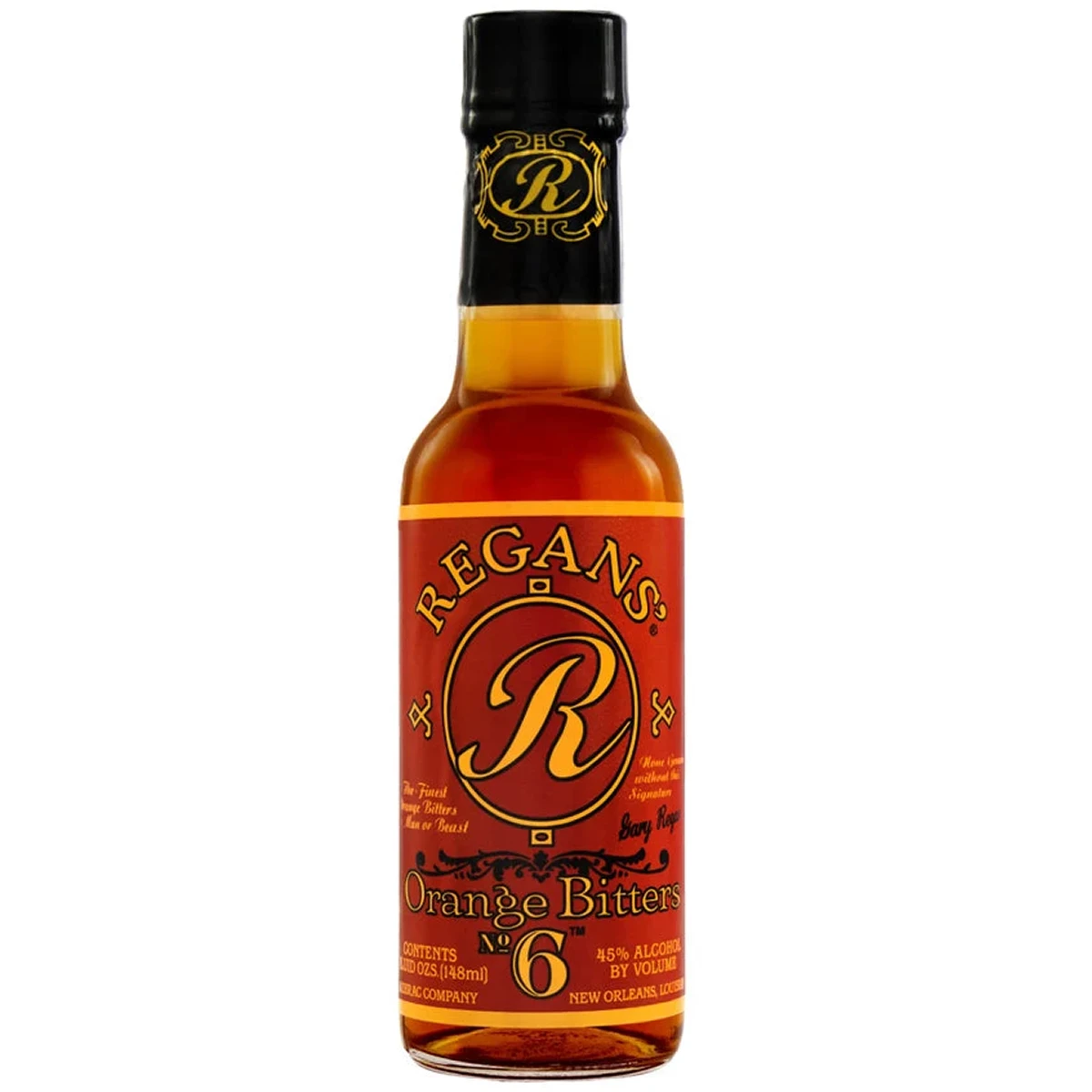 Bottle of Regans' Orange Bitters No. 6, cocktail bitters from the United States, 148ml