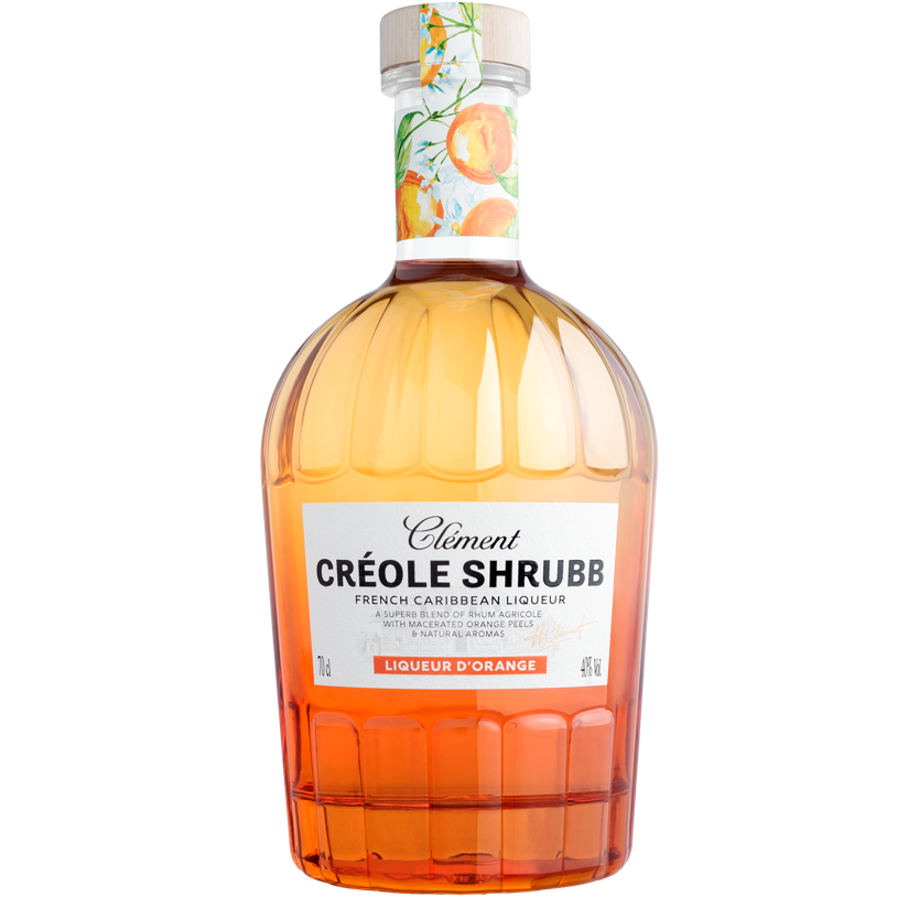 Bottle of Rhum Clement Creole Shrubb Liqueur, an orange rum liqueur from Martinique, 700ml