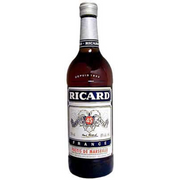 Bottle of Ricard Pastis de Marseille Anise Liqueur, an anise liqueur from France, 750ml