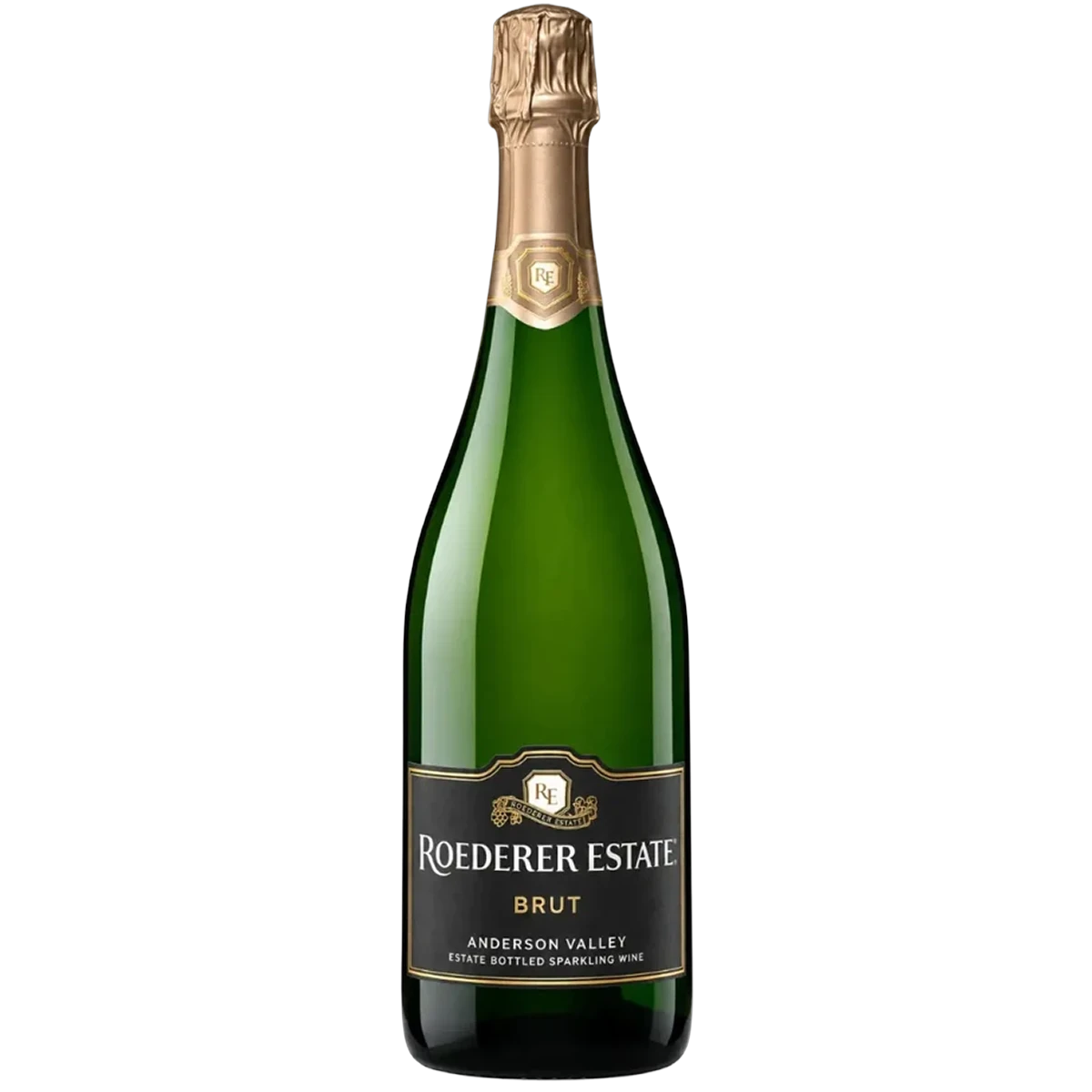 Bottle of Roederer Estate Brut, a sparkling wine from Anderson Valley, California, 750ml