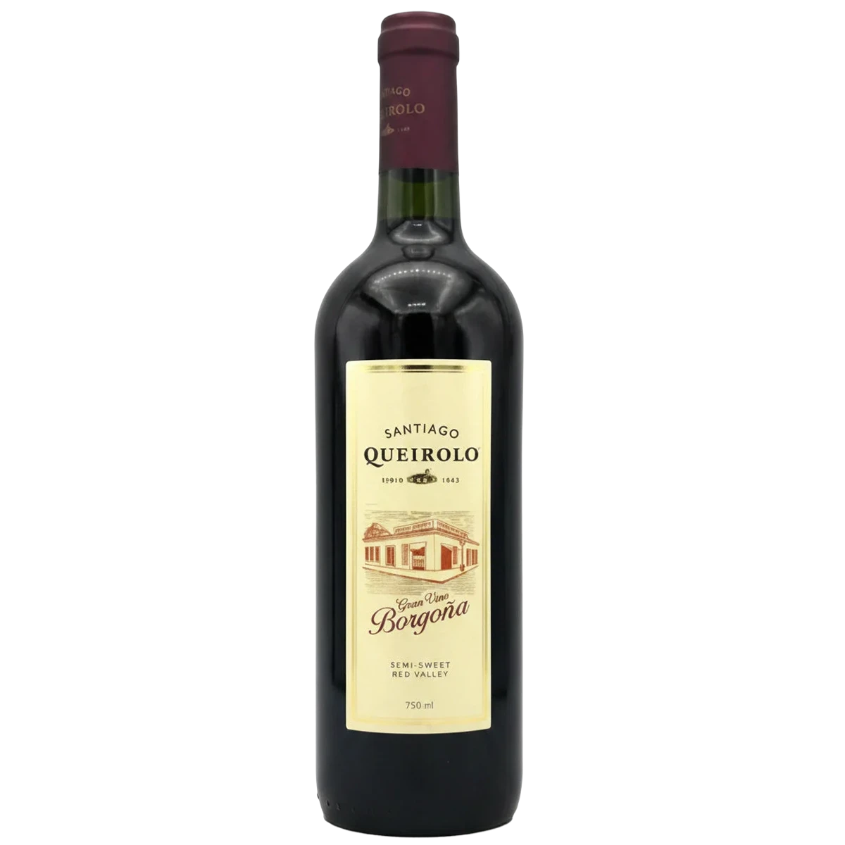 Bottle of Santiago Queirolo Gran Vino Borgoña, a red wine from Peru, 750ml