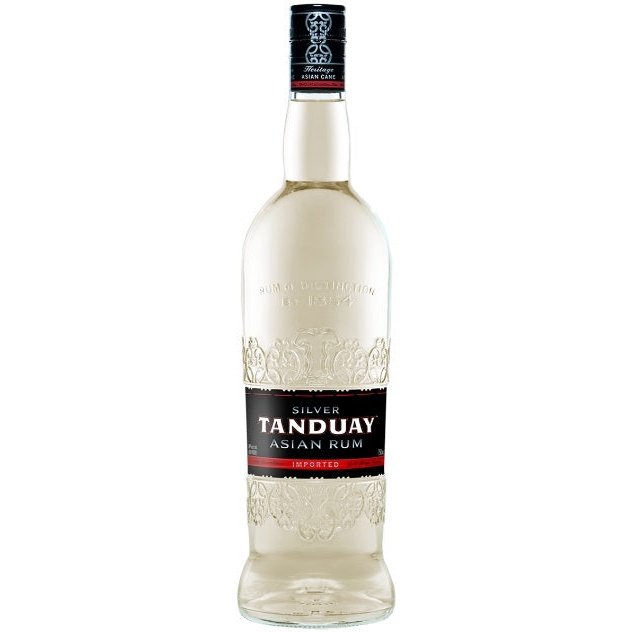 Bottle of Tanduay Silver Asian Rum, a white rum from the Philippines, 750ml