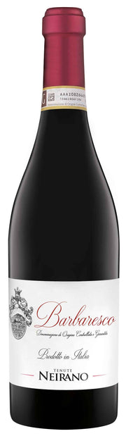 Bottle of Tenute Neirano Barbaresco 2022, a red wine from Piedmont, Italy, 750ml