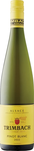 Bottle of Trimbach Pinot Blanc 2022, a white wine from Alsace, France, 750ml