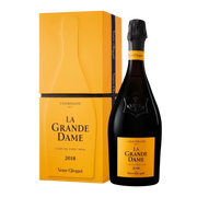 Bottle of Veuve Clicquot La Grande Dame Brut Champagne 2018, a vintage sparkling wine from Champagne, France, 750ml
