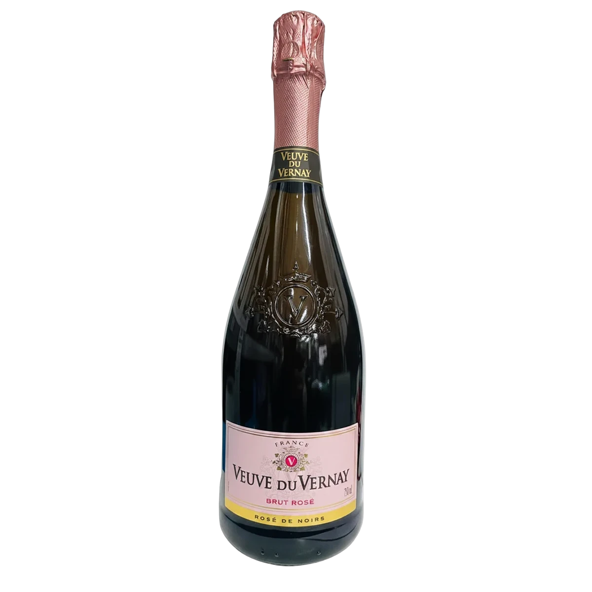 Bottle of Veuve du Vernay Brut Rose, a sparkling wine from France, 750ml