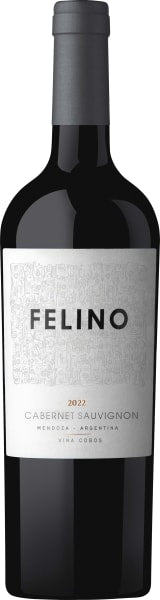 Bottle of Vina Cobos Felino Cabernet Sauvignon 2023, a Cabernet Sauvignon from Mendoza, Argentina, 750ml