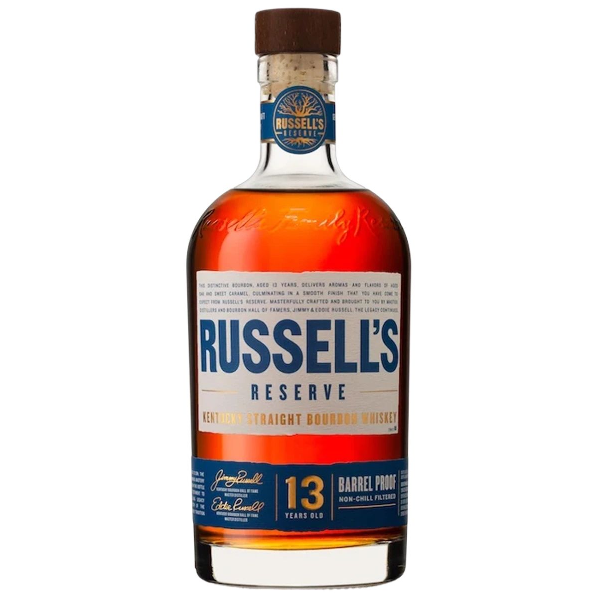 Bottle of Russell's Reserve 13 Year Barrel Proof, a Kentucky straight bourbon from the United States