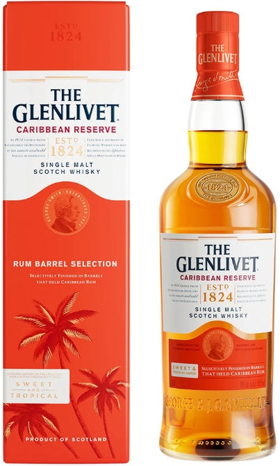 Glenlivet Single Malt Scotch Whiskey Caribbean Reserve 750ml