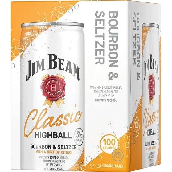 Jim Beam Classic Highball Bourbon &amp; Seltzer 10 4pk 355ml