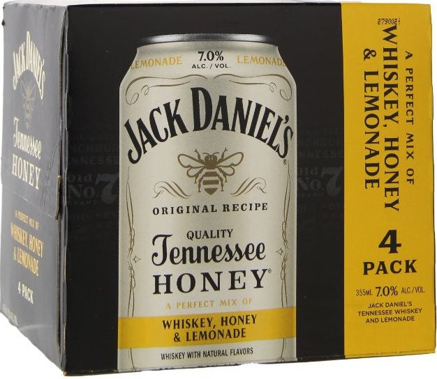 Jack Daniel Honey and Lemonade Cans Cans 4Packs 355ml