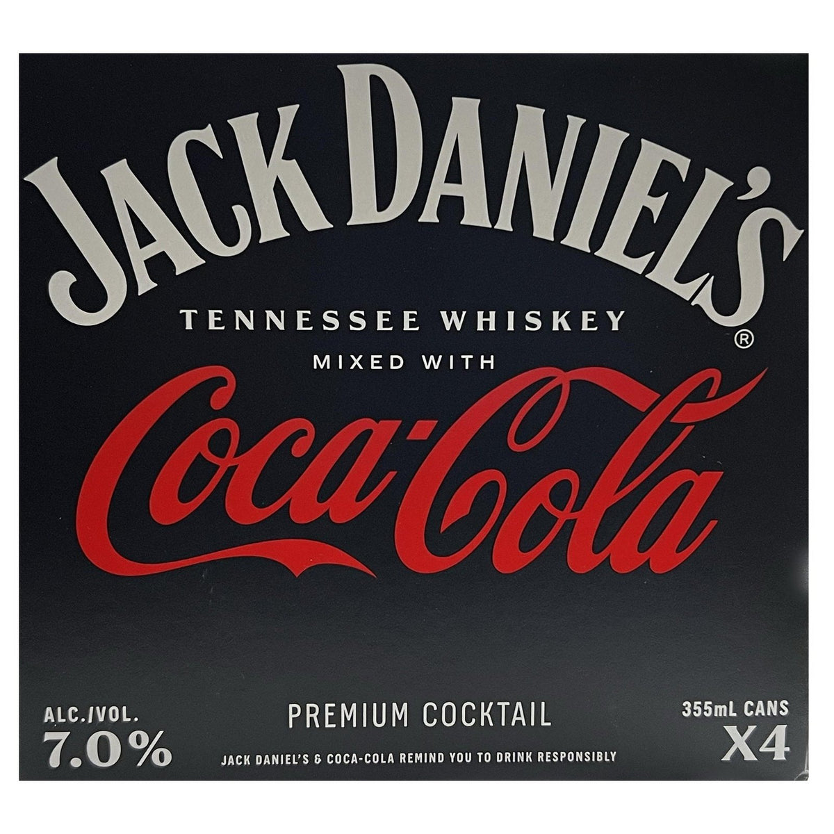 Jack Daniel&#39;s Coca-Cola Cans 4 Pack 355ml