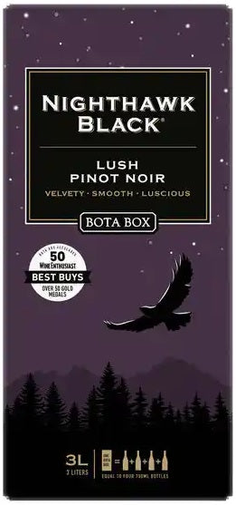 Bota Box Nighthawk Black Lush Pinot Noir
