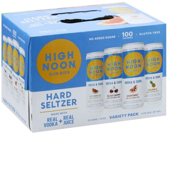High Noon Sun Sips Variety Hard Seltzer 12 Pk 355ml