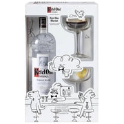 Ketel One Vodka Gift Set with 2 Martini Glasses 750ml