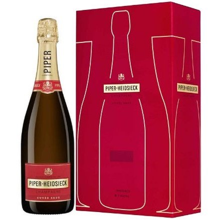 Piper Heidsieck Champagne Cuvée Brut With 2 Champagne Flutes Gift Set 750ml