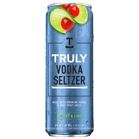 TRULY Vodka Hard Seltzer Cherry &amp; Lime 4 Pack 355ml