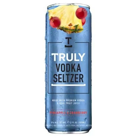 TRULY Vodka Hard Seltzer Pineapple &amp; Cranberry 4 Pack 355ml